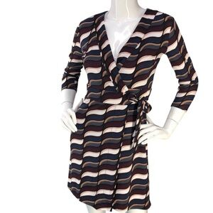 Ann Taylor Wave Pattern Wrap Dress